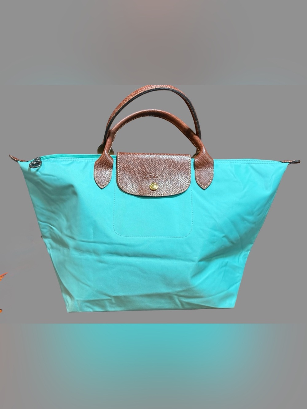Authentic Longchamp Le Pliage Original Top Handle Bag – Vibrant Turquoise